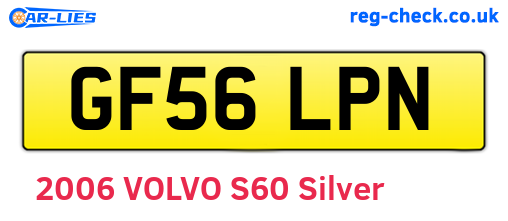 GF56LPN are the vehicle registration plates.