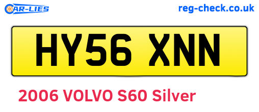 HY56XNN are the vehicle registration plates.
