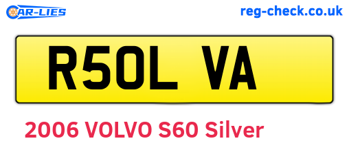 R50LVA are the vehicle registration plates.