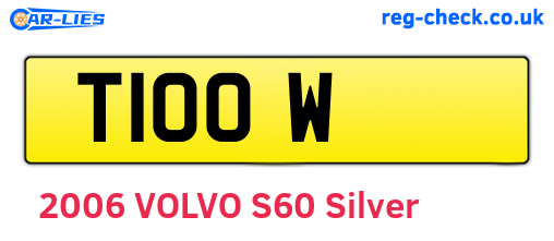 T1OOW are the vehicle registration plates.