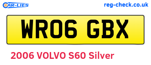 WR06GBX are the vehicle registration plates.