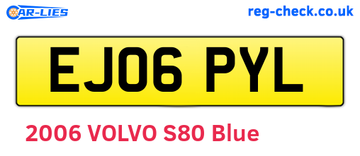 EJ06PYL are the vehicle registration plates.