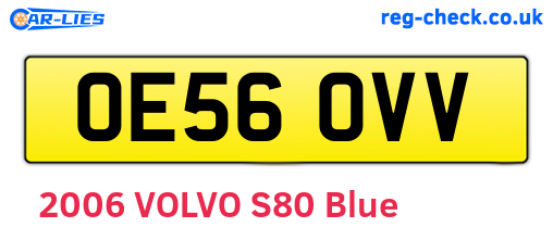 OE56OVV are the vehicle registration plates.