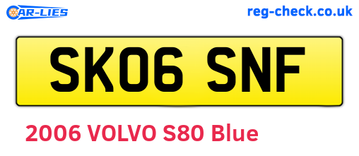 SK06SNF are the vehicle registration plates.