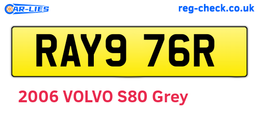 RAY976R are the vehicle registration plates.