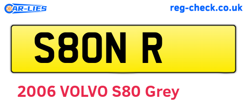 S8ONR are the vehicle registration plates.
