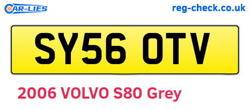 SY56OTV are the vehicle registration plates.