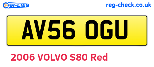 AV56OGU are the vehicle registration plates.