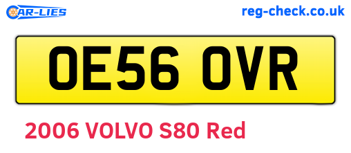 OE56OVR are the vehicle registration plates.