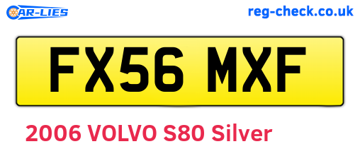 FX56MXF are the vehicle registration plates.
