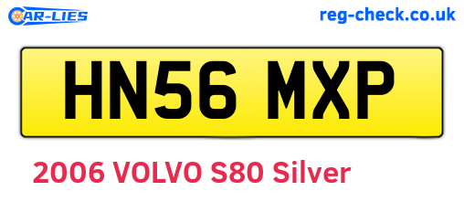 HN56MXP are the vehicle registration plates.
