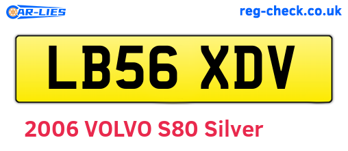 LB56XDV are the vehicle registration plates.