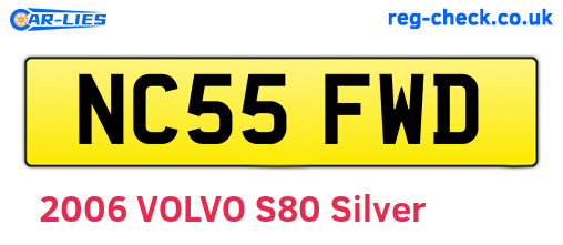 NC55FWD are the vehicle registration plates.