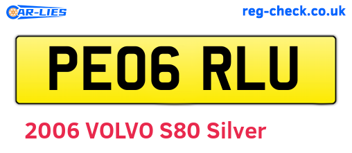 PE06RLU are the vehicle registration plates.