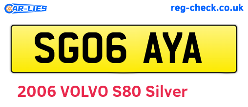 SG06AYA are the vehicle registration plates.