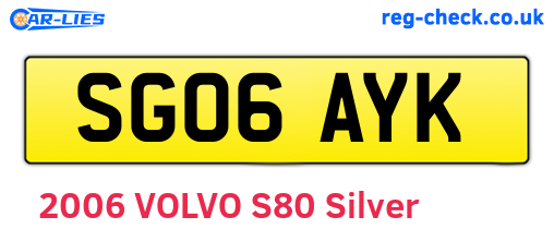 SG06AYK are the vehicle registration plates.