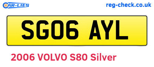 SG06AYL are the vehicle registration plates.