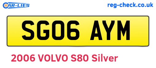 SG06AYM are the vehicle registration plates.