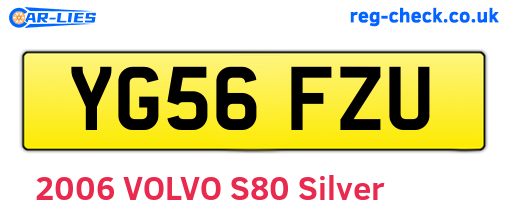 YG56FZU are the vehicle registration plates.
