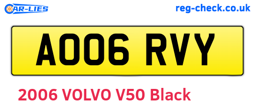 AO06RVY are the vehicle registration plates.