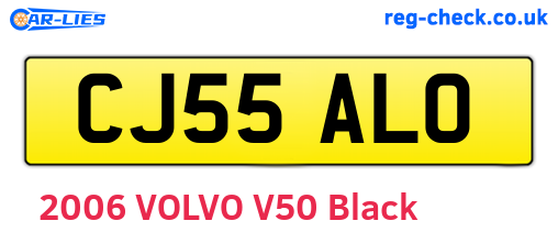 CJ55ALO are the vehicle registration plates.