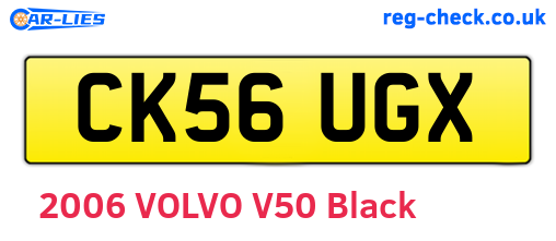 CK56UGX are the vehicle registration plates.