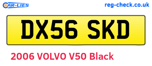 DX56SKD are the vehicle registration plates.