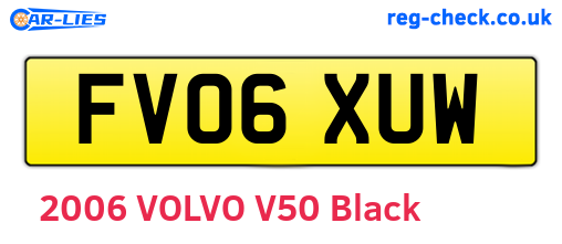 FV06XUW are the vehicle registration plates.