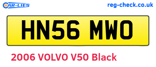 HN56MWO are the vehicle registration plates.
