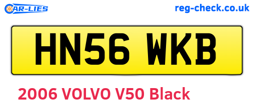 HN56WKB are the vehicle registration plates.