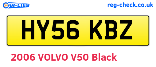 HY56KBZ are the vehicle registration plates.