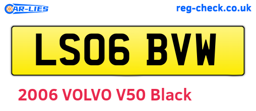 LS06BVW are the vehicle registration plates.