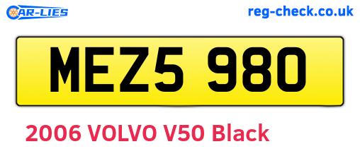MEZ5980 are the vehicle registration plates.