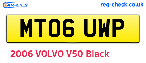 MT06UWP are the vehicle registration plates.