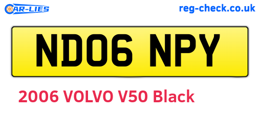 ND06NPY are the vehicle registration plates.