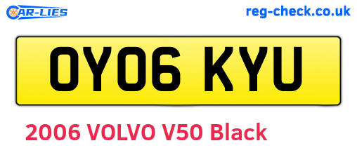 OY06KYU are the vehicle registration plates.