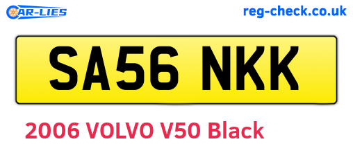 SA56NKK are the vehicle registration plates.