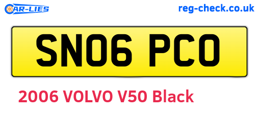 SN06PCO are the vehicle registration plates.