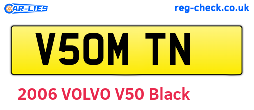 V50MTN are the vehicle registration plates.