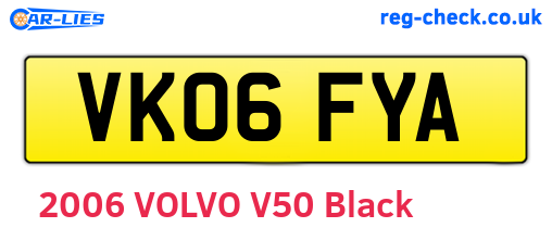 VK06FYA are the vehicle registration plates.