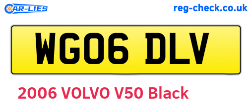 WG06DLV are the vehicle registration plates.