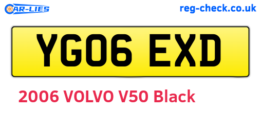 YG06EXD are the vehicle registration plates.