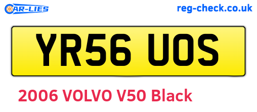 YR56UOS are the vehicle registration plates.