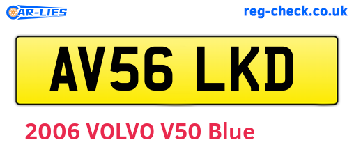 AV56LKD are the vehicle registration plates.