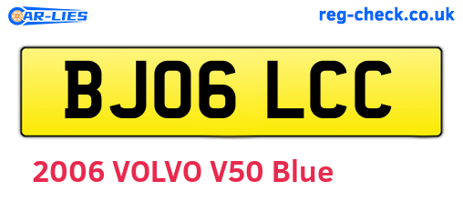 BJ06LCC are the vehicle registration plates.