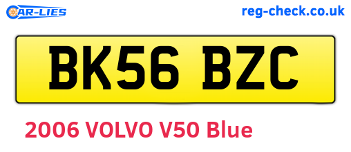 BK56BZC are the vehicle registration plates.