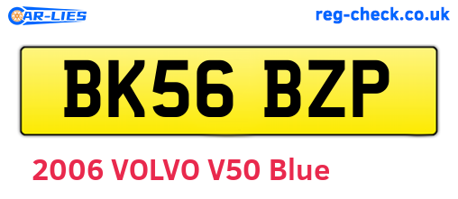 BK56BZP are the vehicle registration plates.