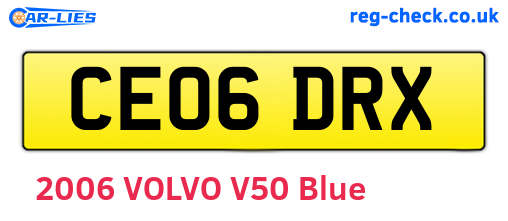 CE06DRX are the vehicle registration plates.