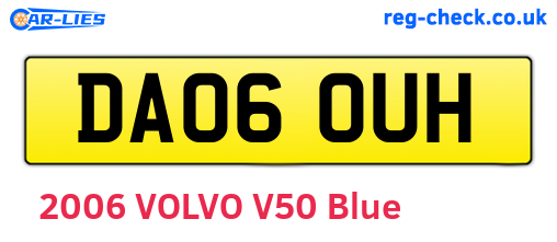 DA06OUH are the vehicle registration plates.