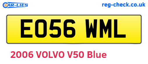 EO56WML are the vehicle registration plates.